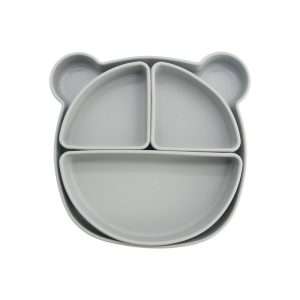 Plato gris frio oso